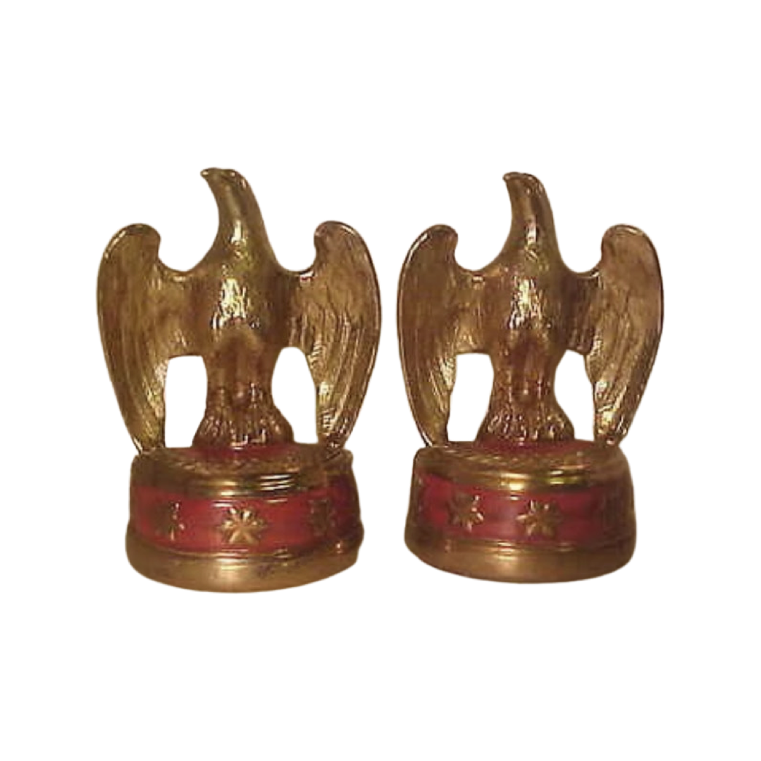 Reproduction Federal Eagle | New Red American Eagle Award and Business Gift on Base | JFK Bookends