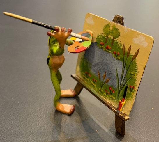 Frog at Easel | Viennese Bronze