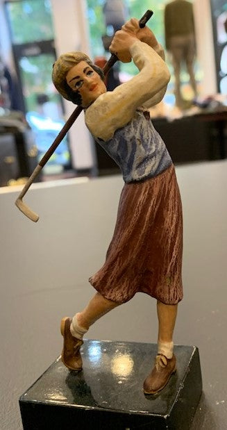 Antique Lady Golfer | Viennese Bronze