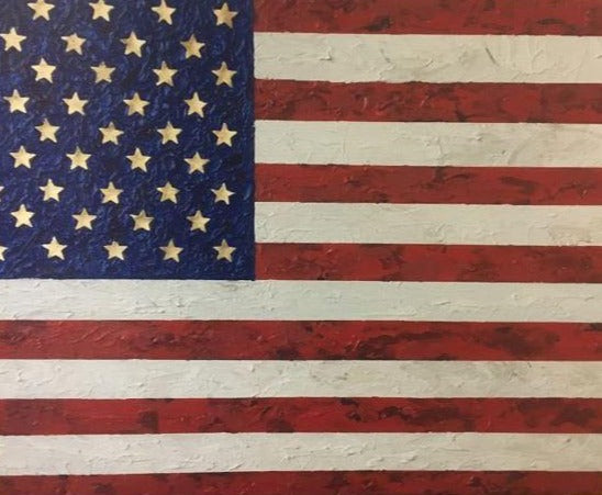 Art | Freedom Navy | American Flag Art Giclee on Canvas by Sue Israel
