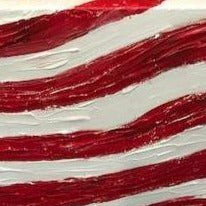 Art | Justice Diptych Stars and Stripes, Original Mixed Media on Canvas, 12 by 18 inches
