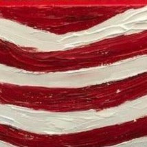 Art | Liberty Diptych Stars and Stripes, Original Mixed Media on Canvas, 12 by 18 inches