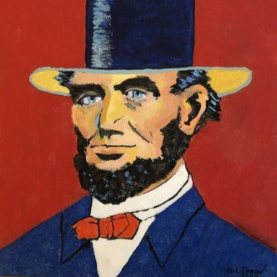 Art | Classic Abe Lincoln | Acrylic Painting by Sue Israel | 30" x 24"