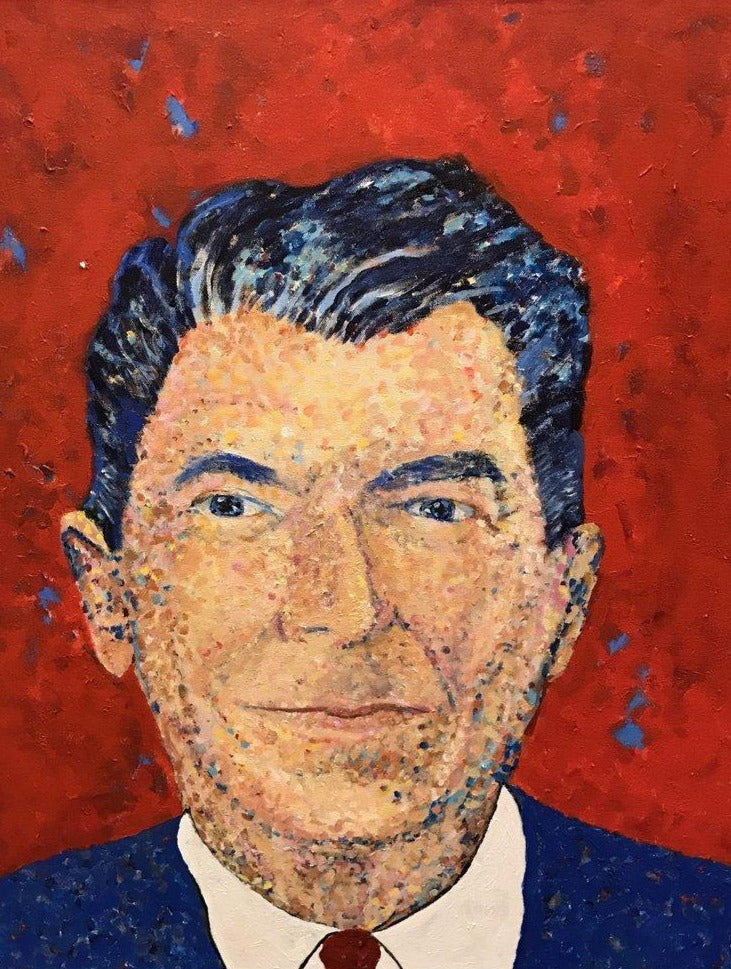 Art | Ronald Reagan | Acrylic by Sue Israel | 30" x 24"