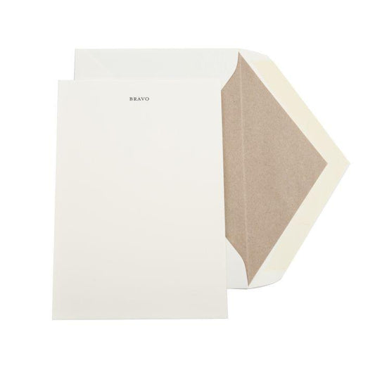 Bravo | Well Done | Good Job | Engraved Note Card Stationery | Single | Dempsey Carroll-Stationery-Sterling-and-Burke