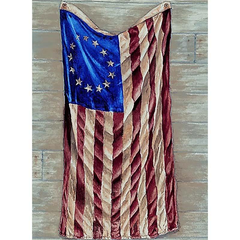 Art | 13 Stars | Original Watercolor | Custom Framed by Carole Moore Biggio | 17" x 15"-Original Watercolor-Sterling-and-Burke