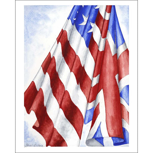 Great Britain | Print Card with Pencil Signature by Carole Moore Biggio | 5" x 7"-print card-Sterling-and-Burke