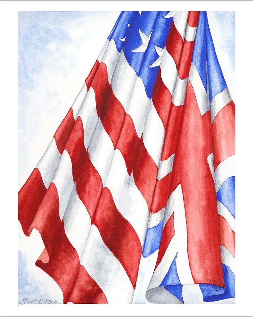 Great Britain | Limited Edition Giclee Print by Carole Moore Biggio | 7" x 5"-Greeting Cards-Sterling-and-Burke