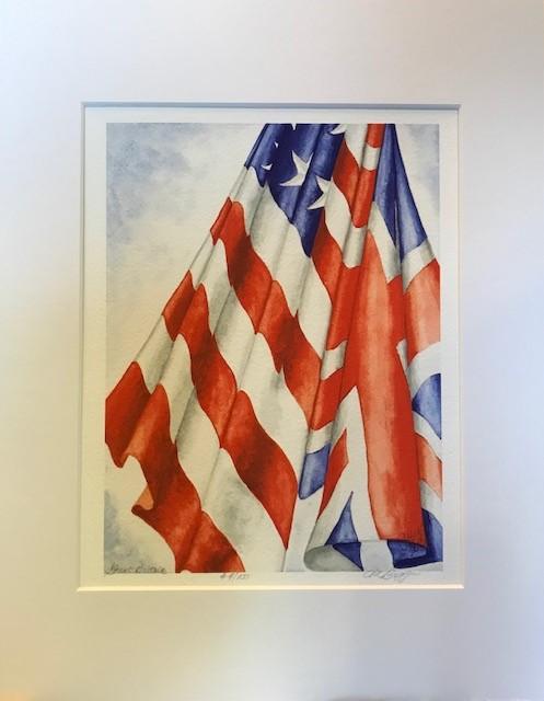 Art | Great Britain | Limited Edition Giclee Print with Mat by Carole Moore Biggio | 14" x 11"-Giclee Print-Sterling-and-Burke