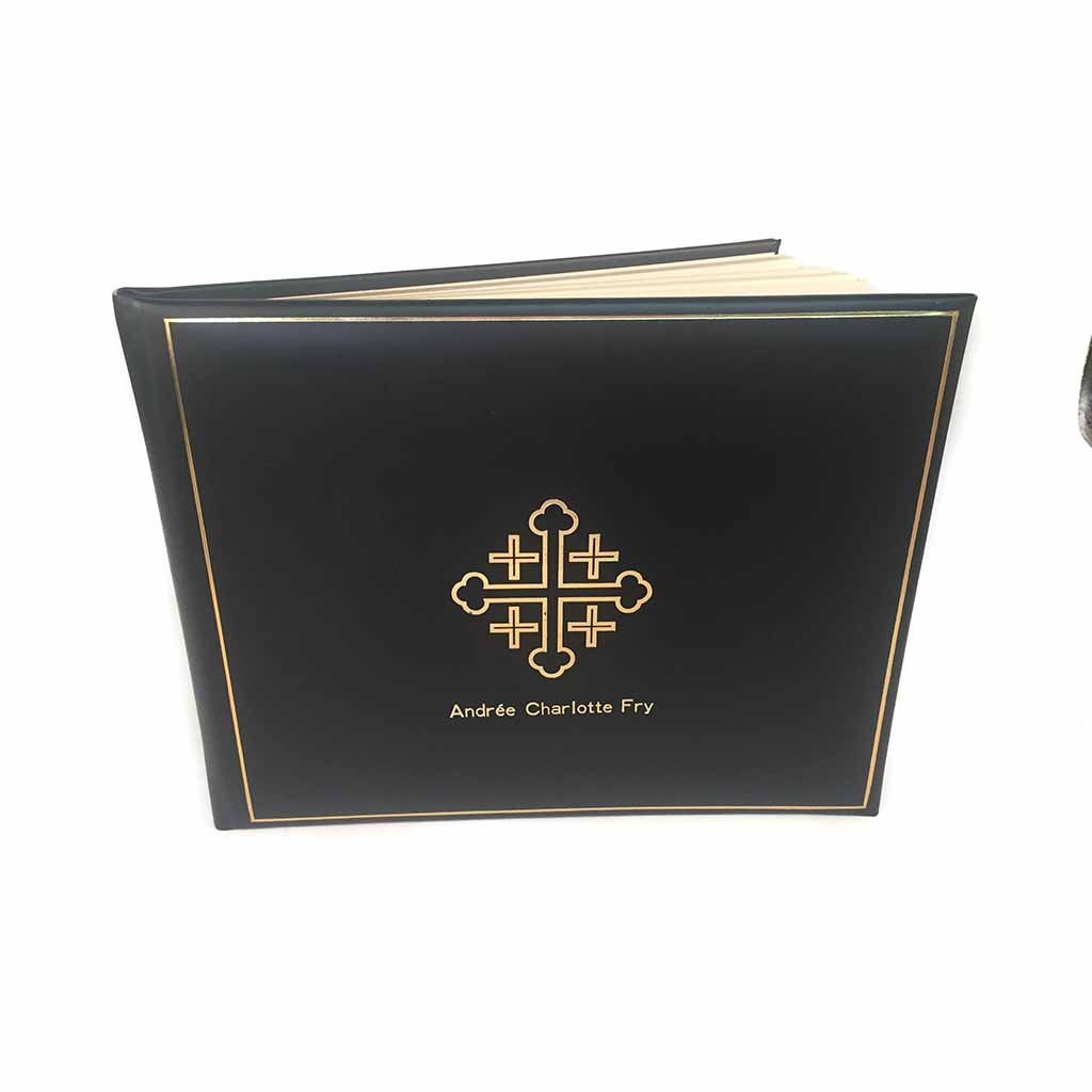 Guest Book Personalization Samples, 7 by 9 Inches | Calf Leather | Made in England-Guest Book-Sterling-and-Burke