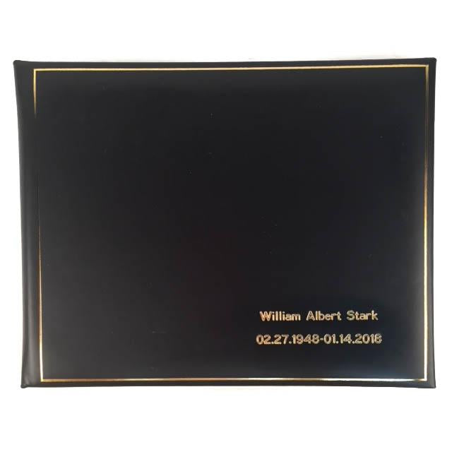 Guest Book Personalization Samples, 7 by 9 Inches | Calf Leather | Made in England-Guest Book-Sterling-and-Burke