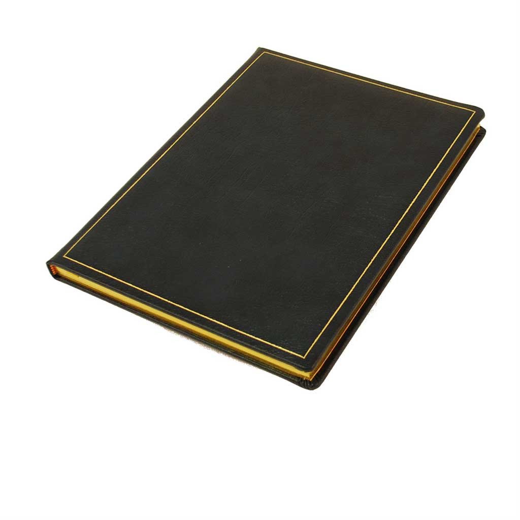 Leather Notebook / Guest Book, 10x8 | Vertical | Buffalo Calf | Blank Pages | Charing Cross-Notebooks-Sterling-and-Burke