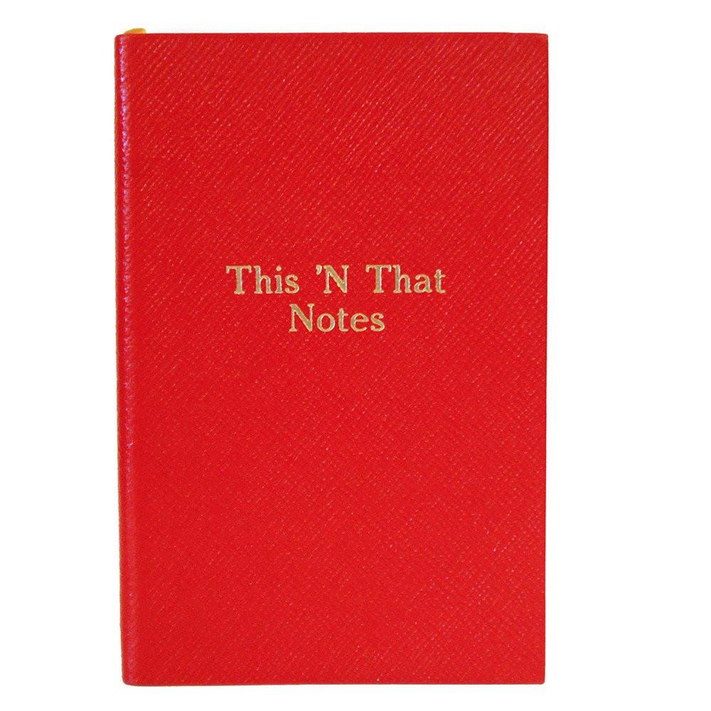 Crossgrain Leather Notebook, 7x4, "This 'N That Notes"-Titled Notebooks-Sterling-and-Burke