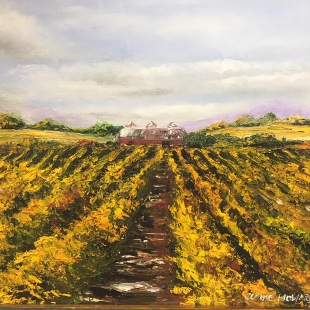 Art | After the Wine Harvest | Oil Painting by Claire Howard | 16" by 19"-Oil Painting-Sterling-and-Burke