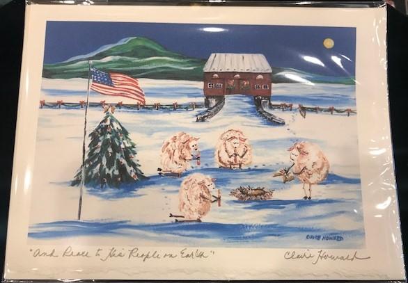 Art | And Peace to His People on Earth | Stationary Note Card | Hand Signed by Claire Howard | 5" x 7"-Greeting Cards-Sterling-and-Burke