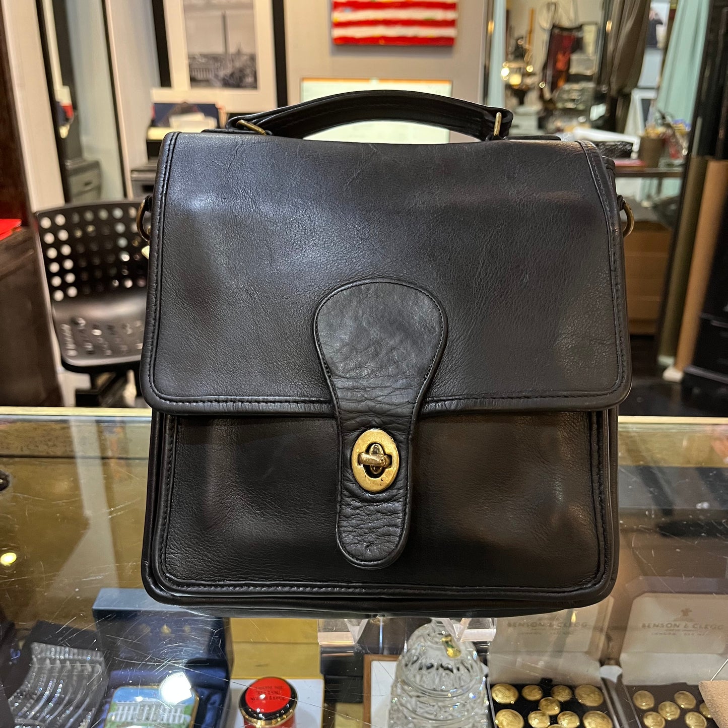 " Custom Stamping on Vintage Coach Bag - Gold Stamp - I will always LOVE you - Mama