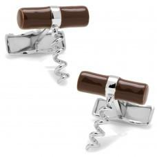 Sterling Silver Corkscrew Cufflinks-Cufflinks-Sterling-and-Burke