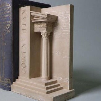 Corinthian Order Bookends Sculpture Set | Custom Corinthian Order Plaster Model | Extraordinary Quality and Detail | Made in England | Timothy Richards-Desk Accessory-Sterling-and-Burke
