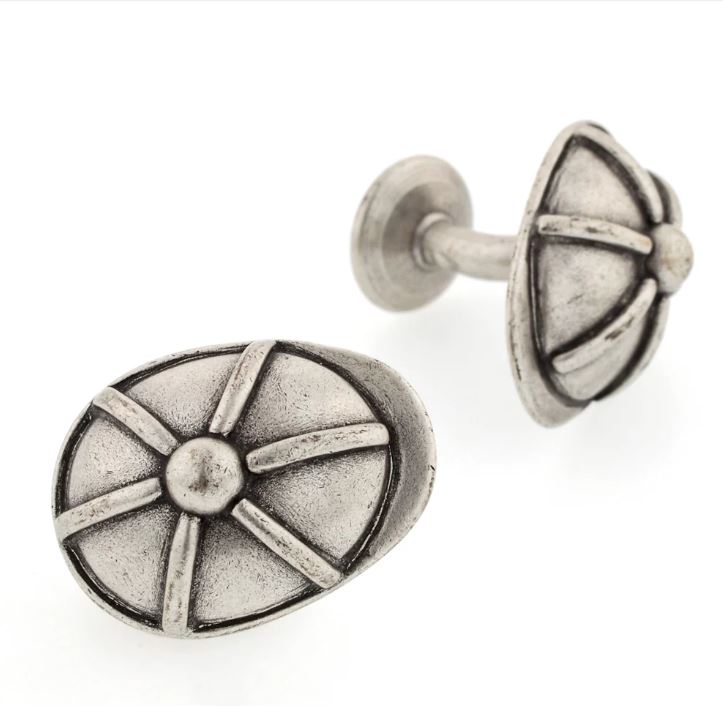 Jockie Cap Cufflinks | Jockey Cap Cufflinks Manufactured in USA Silver Finish
