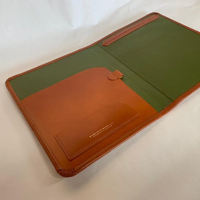 Bespoke Hand Stitched Pad Cover | English Bridle Hide | Portfolio for Legal Pad | Custom Made in England