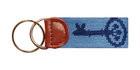 Needlepoint Collection | Kappa Kappa Gamma Needlepoint Key Fob | Classic Blue | Smathers and Branson-Key Fob-Sterling-and-Burke