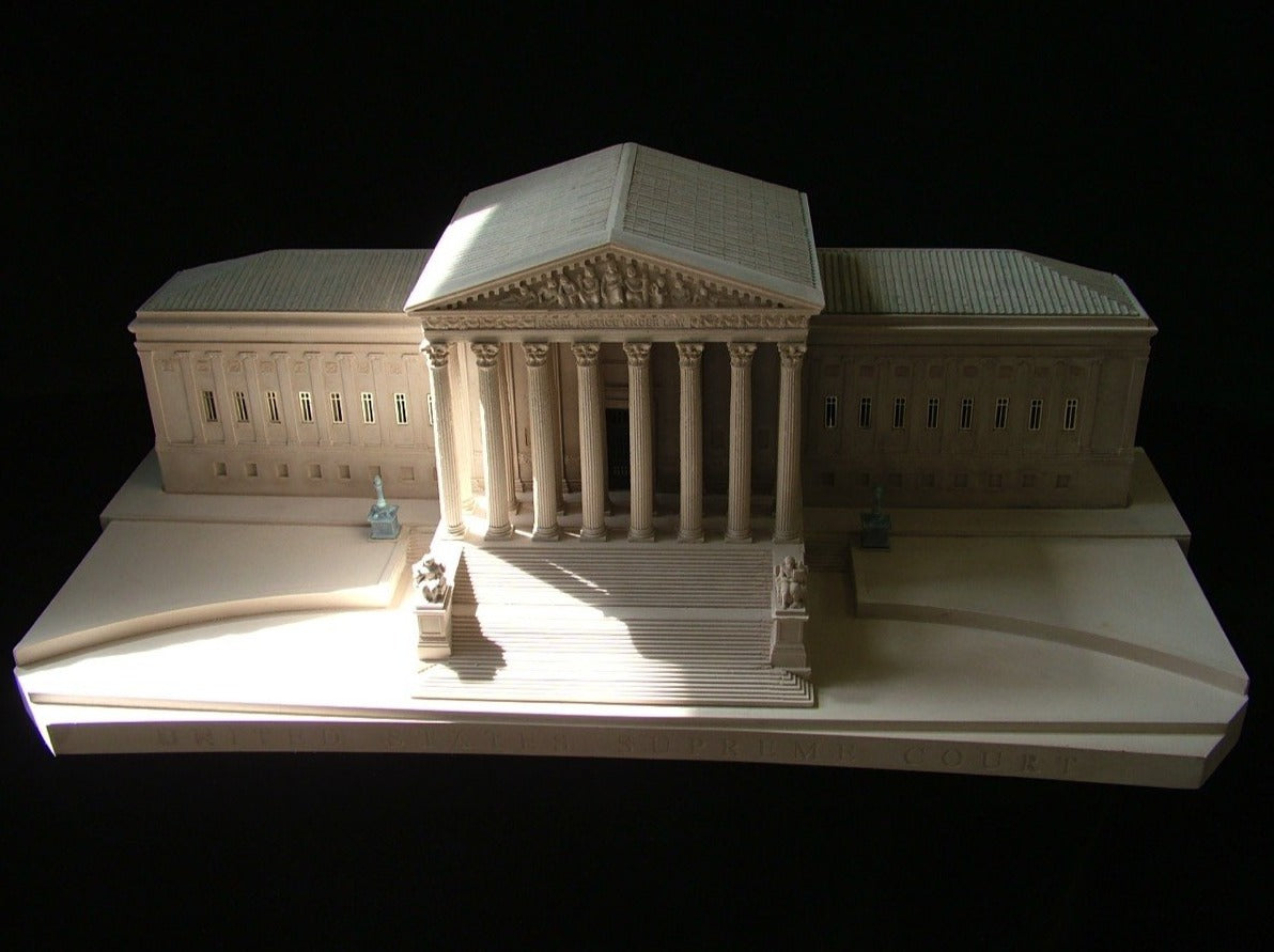 DC Supreme Court Sculpture | Custom Supreme Court Plaster Model | Made in England | Timothy Richards
