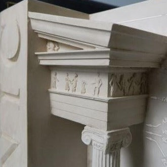 Doric and Iconic Order Bookends Sculpture Set | Custom Doric and Iconic Order Plaster Model | Extraordinary Quality and Detail | Made in England | Timothy Richards-Desk Accessory-Sterling-and-Burke