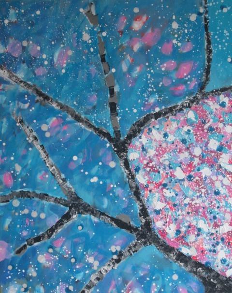 Art | Cherry DC 15 | Original Acrylic on Gallery Canvas by Fabiano Amin | 30" x 24"-Acrylic Painting-Sterling-and-Burke