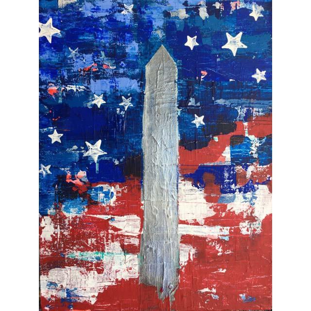 Art | DC 2017 | Original Acrylic on Gallery Canvas by Fabiano Amin | 16" x 12"