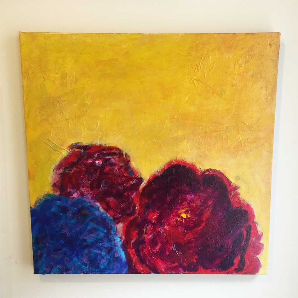 Art | Flowers, Gardens & C'est La Vie 2 | Original Acrylic on Gallery Canvas by Fabiano Amin | 24" x 24"-Acrylic Painting-Sterling-and-Burke