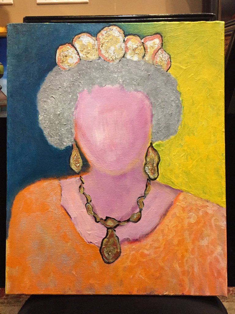 Art | Rainha | Mixed Media on Gallery Canvas by Fabiano Amin | 20" x 16"