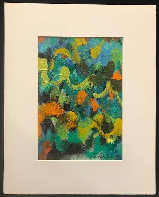 Art | Waves 5 | Original Acrylic on Paper by Fabiano Amin | 10" x 8"-Acrylic Painting-Sterling-and-Burke