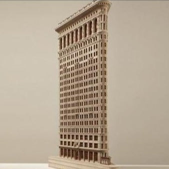 Limited Edition Flat Iron Building Sculpture | Custom Flat Iron Building Plaster Model | Extraordinary Quality and Detail | Made in England | Timothy Richards-Desk Accessory-Sterling-and-Burke