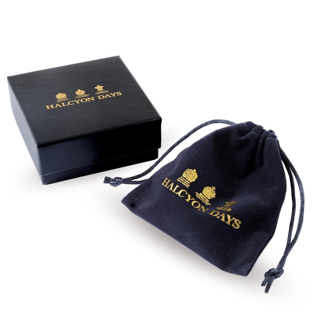 Halcyon Days 13mm Chain Hinged Enamel Bangle in Red and Gold-Jewelry-Sterling-and-Burke