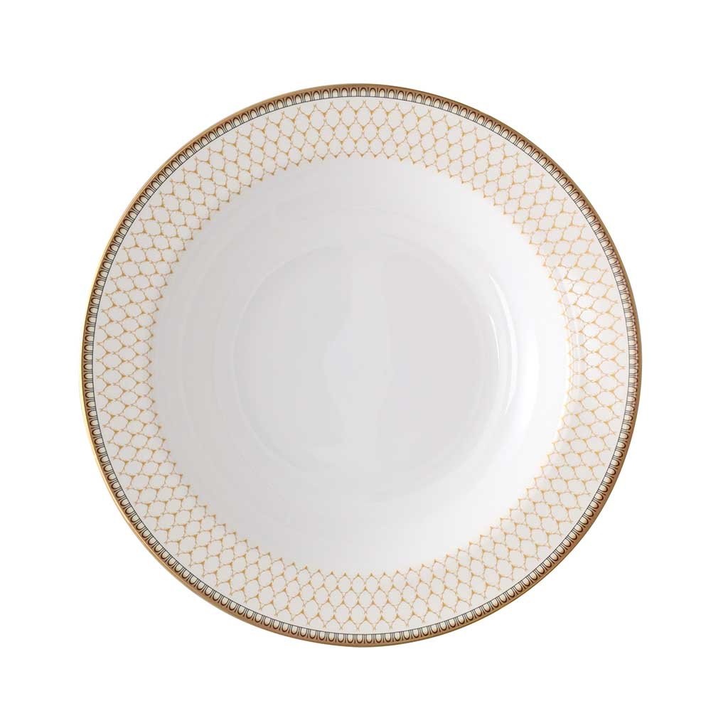 Halcyon Days Antler Trellis 9" Soup Dish in Ivory-Bone China-Sterling-and-Burke