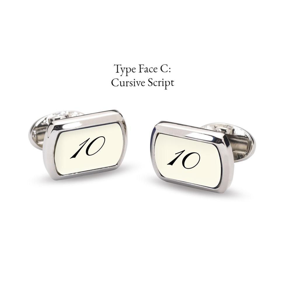 Halcyon Days Custom Monogram Enamel Cufflinks-Cufflinks-Sterling-and-Burke