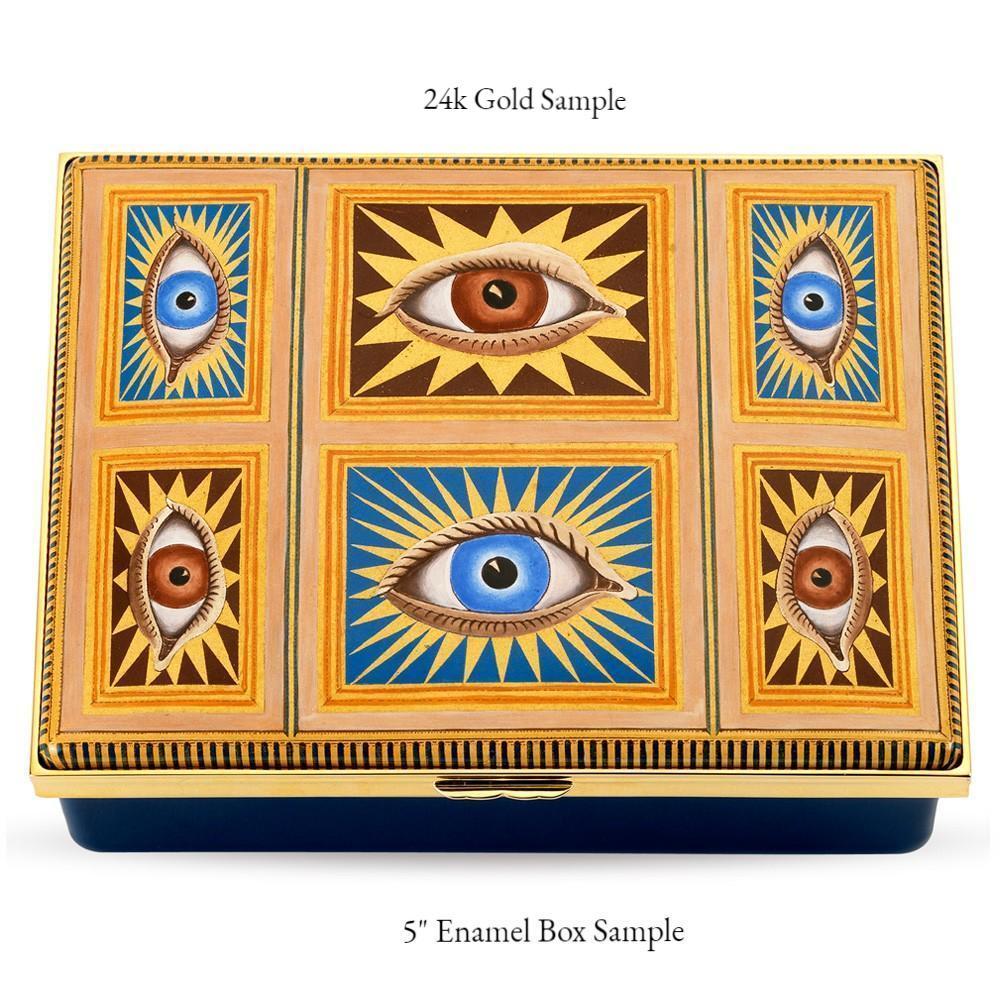 Halcyon Days Custom 3", 4" and 5" Enamel Box, Bespoke Order-Enamel Box-Sterling-and-Burke