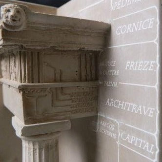 Iconic Order Bookends Sculpture Set | Custom Iconic Order Plaster Model | Extraordinary Quality and Detail | Made in England | Timothy Richards-Desk Accessory-Sterling-and-Burke