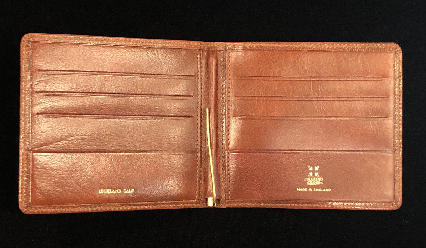 Charing Cross Medium Card Holder / Wallet | Hip Wallet with Money Clip | Highland Calf Leather | 8 Cards | Tan | Sterling and Burke-Wallet-Sterling-and-Burke
