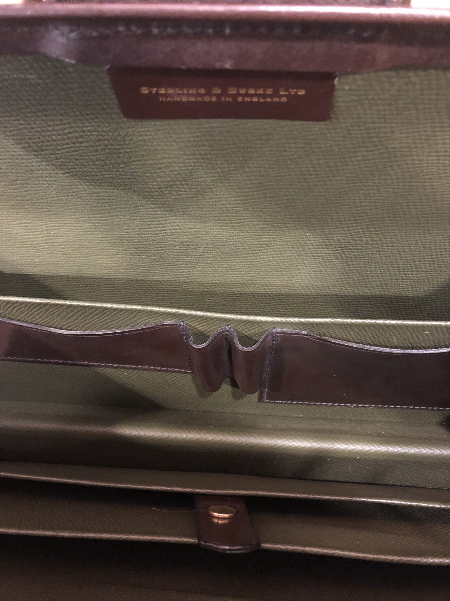 Sterling & Burke Top Frame Briefcase in Havana-Business Bags-Sterling-and-Burke