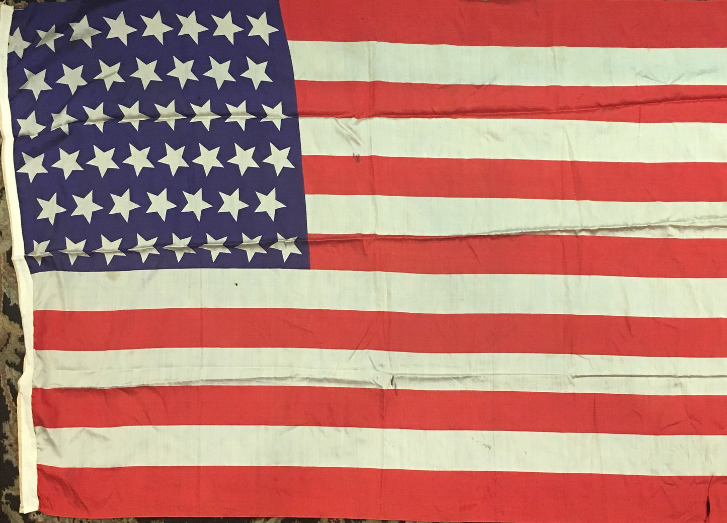 American Flag | 48 Star Vintage US Flag | Silk | 45" x 32" | No.2-Vintage Flag-Sterling-and-Burke