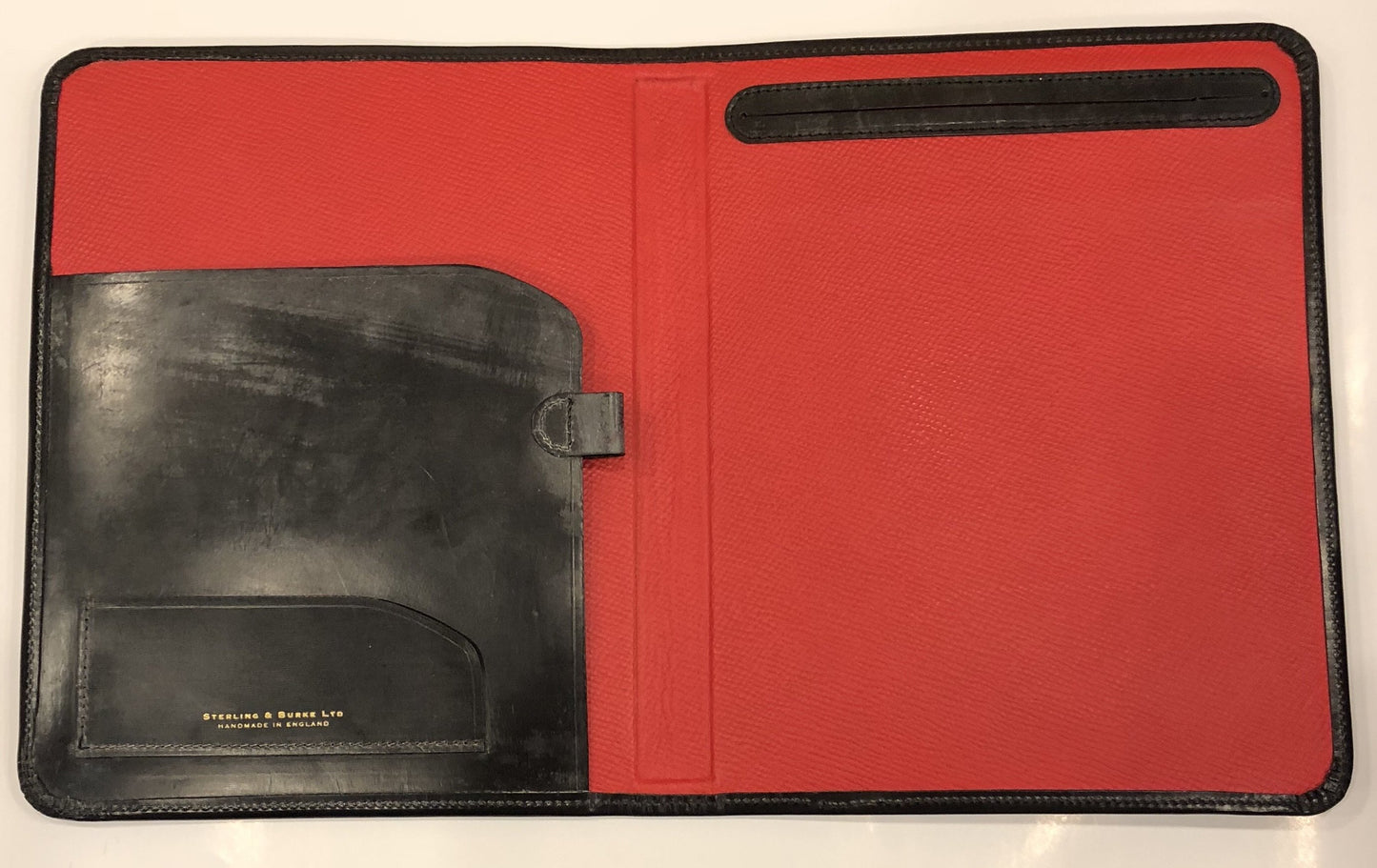 Hand Stitched Pad Cover | English Bridle Hide | Black | Made in England | Sterling and Burke-Pad Cover-Sterling-and-Burke