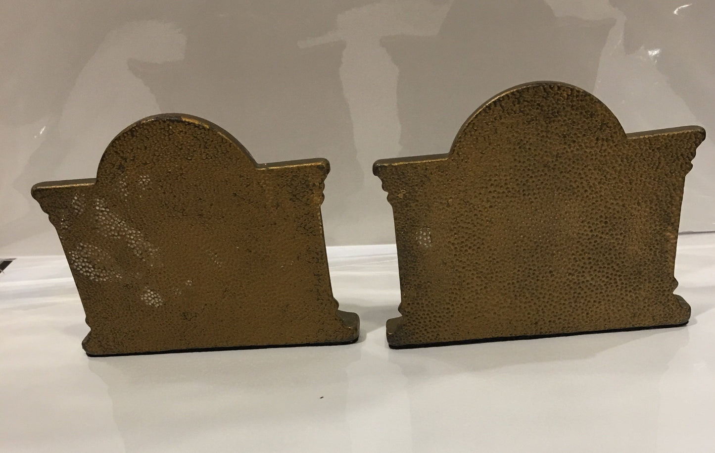 Vintage Patriotic Betsy Ross Book Ends | Betsy Ross Bookends | Cast Iron Gold Finish | Vintage 1950's-Antique Artifact-Sterling-and-Burke