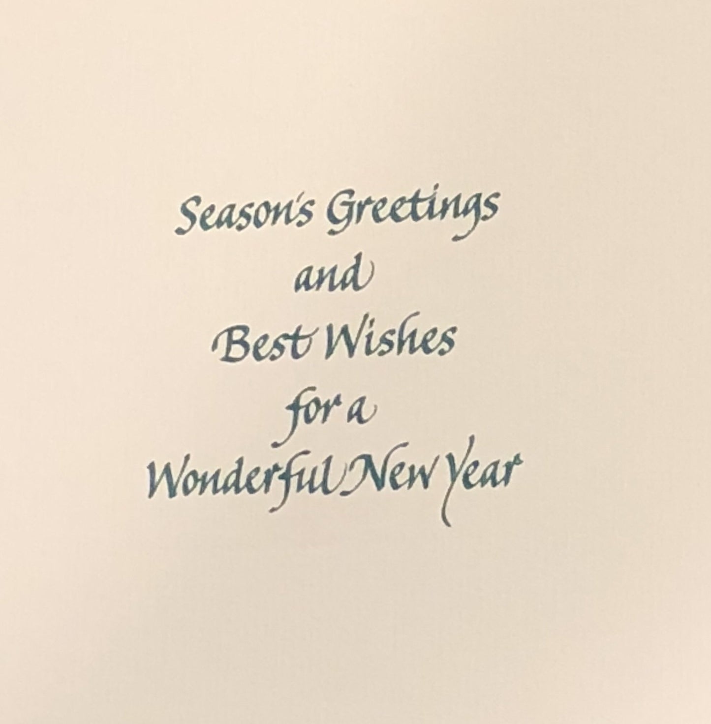Seasons Greetings Christmas Card | Lined Envelope with Green Tissue | Single Card with Envelope | Dempsey and Carroll-Stationery-Sterling-and-Burke