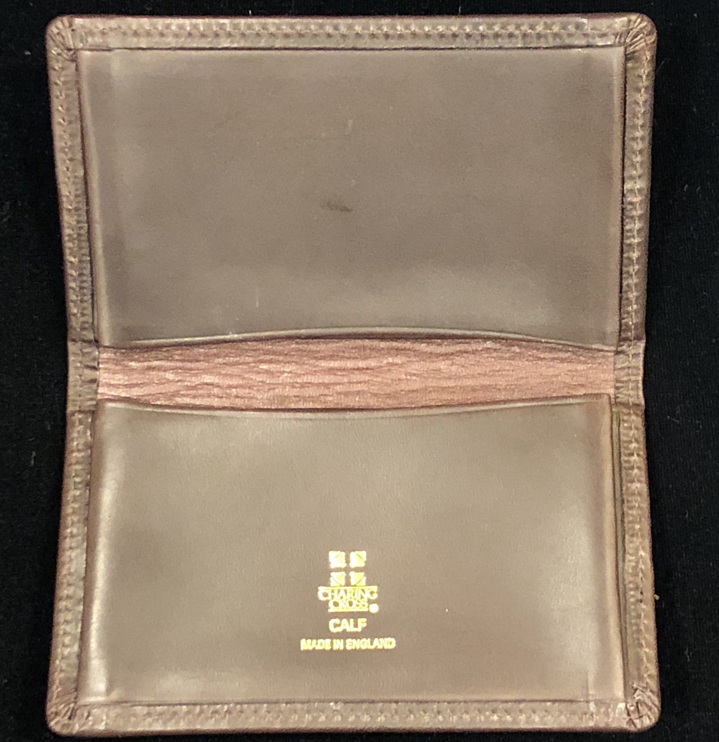Gusseted Card Case | Business Card Case with 4 Interior Pockets | Smooth Calf Leather | Silk Lining | Made in England | Sterling and Burke-Business Card Case-Sterling-and-Burke