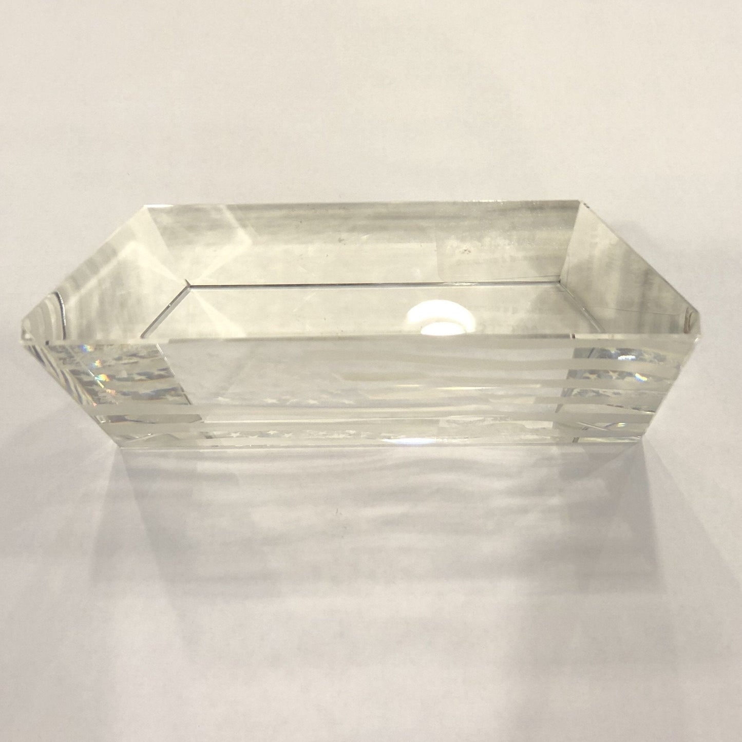 Crystal Block American Flag-Desk Accessory-Sterling-and-Burke