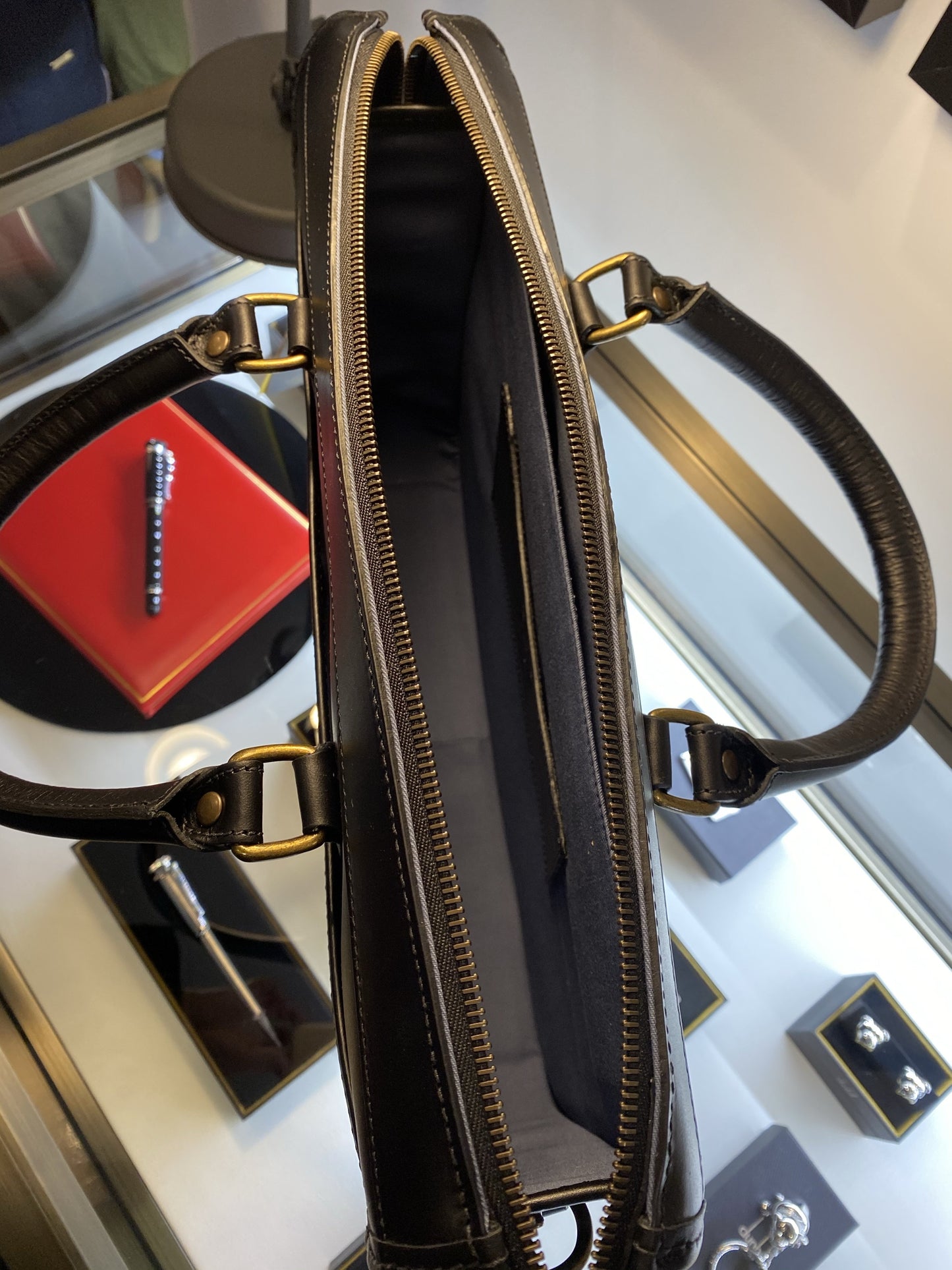 Tusting Marston Small Leather Briefcase-Business Bags-Sterling-and-Burke