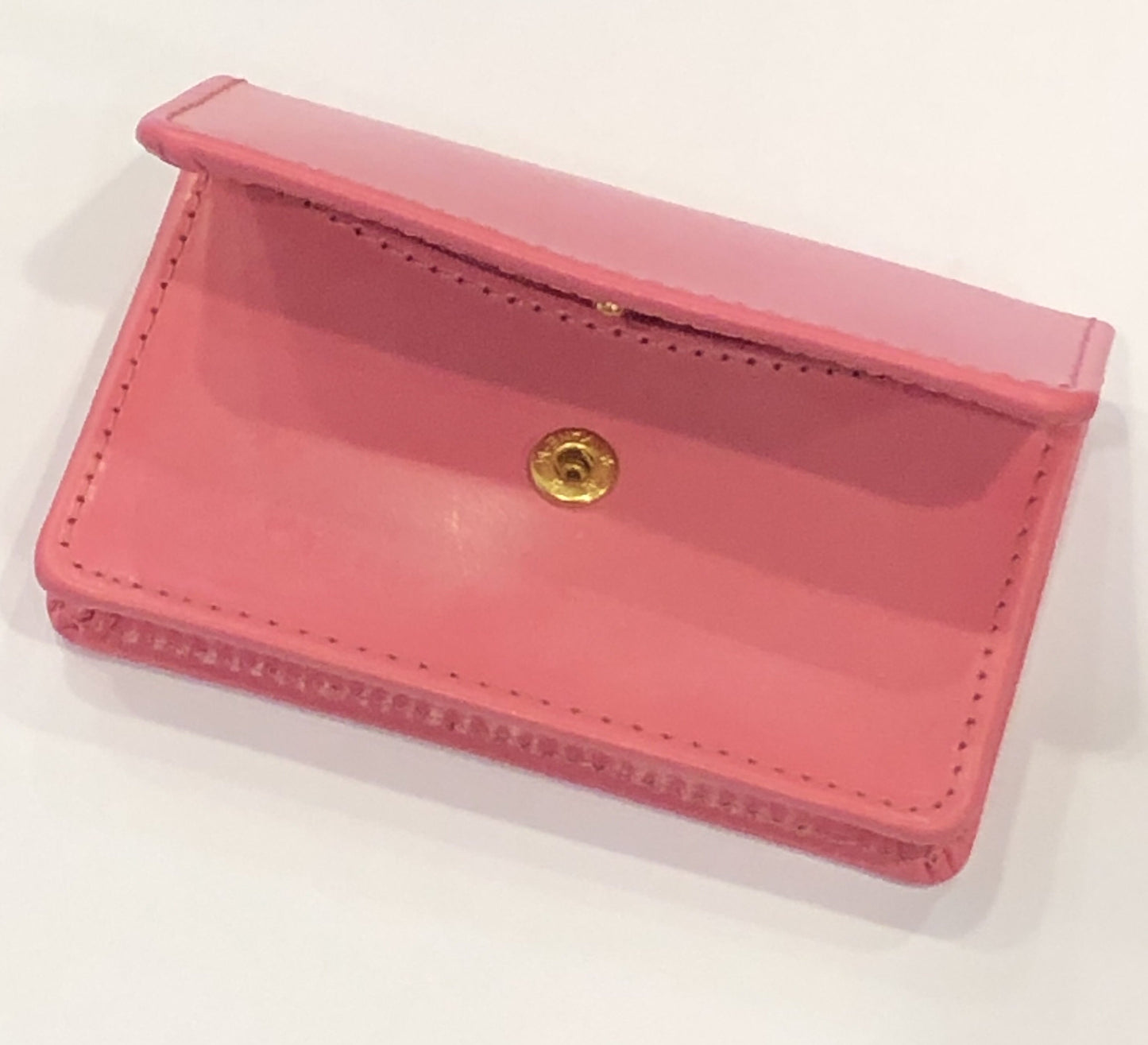 Business Card Case with Snap | English Leather | Red, Black, and Pink | Sterling and Burke-Business Card Case-Sterling-and-Burke
