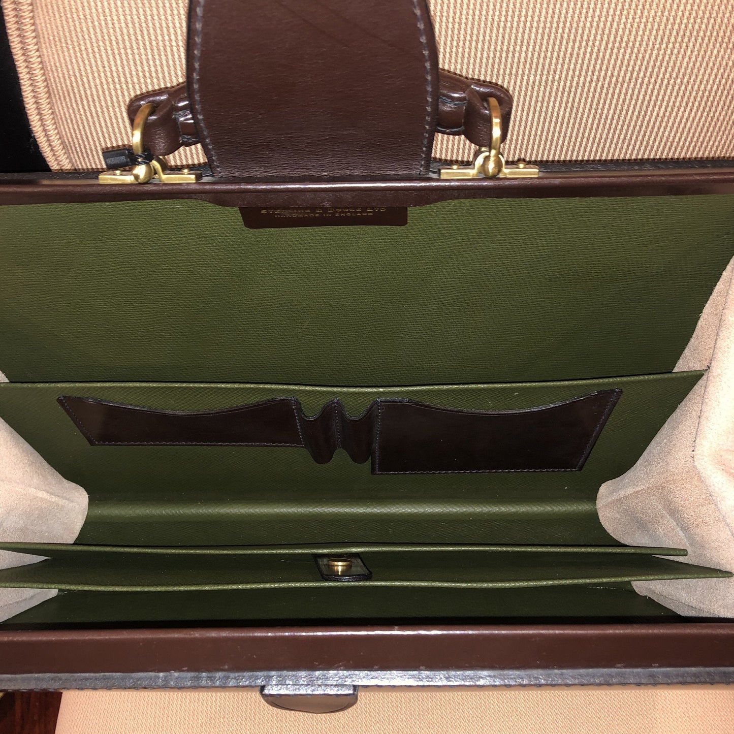Sterling & Burke Top Frame Briefcase in Havana-Business Bags-Sterling-and-Burke