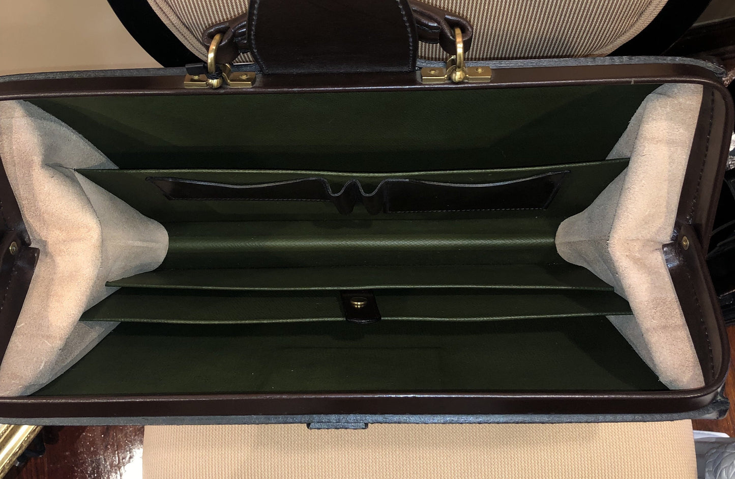 Sterling & Burke Top Frame Briefcase in Havana-Business Bags-Sterling-and-Burke